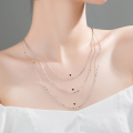 wholesale S925 Sterling Silver Extended Length Chain Necklace for Women, Collarbone Single Bare Chain, Sweater Chain, 50 55 60cm D7819-0-0