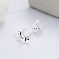 wholesale S925 Sterling Silver European and American Cross-Border Crinkled Geometric Irregular Minimalist Design Fresh and Sweet Stud Earrings-0-2