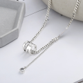 wholesale S925 Silver Modern Minimalist Geometric Spring Design Fringe Small Run Designer Daily Wear Necklace for Women-0-0