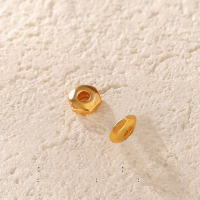 wholesale Gold-Plated S925 Silver Accessories Turquoise Vajra Disciple Beads Cross Vajra Bell Spacer Beads Lotus Pod DIY Ornaments-Turquoise Nine-Eyed Dzi Bead