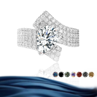 wholesale 925 Silver New 2ct Moissanite Ring Micro Paved Full Halo 6*9 Pear Shape Teardrop Ring-Red US 9