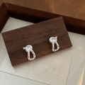 wholesale S925 Sterling Silver Entwined Knot Ear Studs for Women, Fashion Minimalist Versatile Earrings-0-0