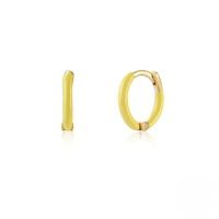 wholesale S925 Sterling Silver Round Handmade Enamel Dangle Ear Clips, Cross-border Hot-selling Fashion Trend Minimalist Personality Hoop Earrings-Gold-yellow