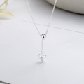 wholesale S925 Sterling Silver Korean-style Minimalist Fresh and Sweet Heart Tassel Trendy Versatile Women's Collarbone Necklace-0-0