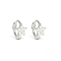 wholesale S925 Sterling Silver Star-Shaped Diamond-Studded Cartilage Ear Hoops, Trendy Minimalist Ins Style-0-4
