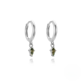 wholesale S925 Sterling Silver with Natural Stone Agate Lapis Lazuli Earrings, Elegant Light Luxury-0-4