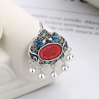 wholesale S925 Silver Retro Antique Hollow-Out Ruyi Peace Lock with Tassels Ethnic Style Pendant with Auspicious Meaning-YFP176/Ruyi single pendant, approximately 5.5g 925 silver