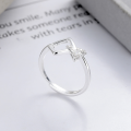 wholesale S925 Sterling Silver Cross-Border Hot Selling Geometric Irregular Shape Design Versatile Fashion Open Ring-0-1