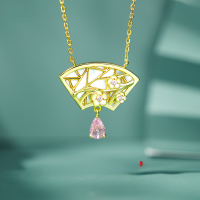 wholesale S925 Sterling Silver Ice Crack Pattern Pendant Necklace for Women, Versatile and Exquisite High-End Sense Collarbone Chain, Hot Selling Spring and Summer Accessory Wholesale-Ice Plum Pattern Necklace