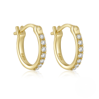 wholesale S925 Sterling Silver Single Row Zircon-studded Ear Cuff Earring, An Amazon Bestseller With An Elegant, Niche, And Premium Ins Vibe-Gold-White Diamond 925 Silver