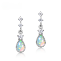 wholesale S925 Silver New Japanese and Korean Light Luxury Style Earrings for Women, Inlaid with Synthetic Opal, Small Batch Design Earrings Wholesale-0-0