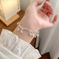 wholesale 990 New Chinese Style Filigree Multi-Lily of the Valley Bracelet, Ins Style Niche Design Branch Bracelet S7913-Pure Silver 990 Bracelet Pure Silver