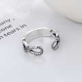 wholesale S925 Sterling Silver European and American Cross-Border Resin Gradient Color Trendy Hip Hop Street Adjustable Ring-0-2