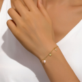 wholesale S925 Sterling Silver Exquisite Layered Love Moon Pearl Bracelet, Korean Minimalist Design-0-2