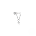 wholesale S925 Sterling Silver Moon Star Pendant Earrings With Screw Ball Threads For Cartilage Piercing-0-31