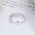 wholesale S925 Sterling Silver Vintage Ethnic Style "Fu" Character Inner Ring Meaningful Creative Adjustable Index Finger Ring-0-3