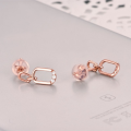 wholesale 14K rose gold, 9K yellow gold, 18K white gold with moissanite diamond earrings-0-2
