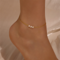 wholesale S925 Sterling Silver Zircon-studded Summer Versatile Ankle Chain Korean Style Minimalist Luxury Unique Niche Design-0-1