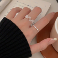wholesale S925 Sterling Silver Lace Edge Ring Women's Korean New Style ISN Trendy High-end Niche Openable Heart Ring-0-2