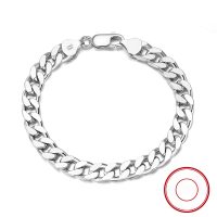 wholesale S925 Sterling Silver Cloud Link Bracelet, Hot Selling Cuban Chain Bracelet, INS Unisex Bold Bracelet, Direct from Manufacturer-18-gain gold 3.6mm wide, 18cm long, weighs approximately 4.13g 925 silver