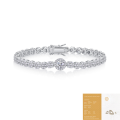 wholesale 925 Sterling Silver Fashionable with Moissanite Women's Bracelet-0-6