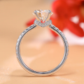 wholesale 18K Gold Plated Sterling Silver 15 Carat Moissanite Ring Women's Classic Four-Prong Moissanite Engagement Ring Moissanite Jewelry-0-1