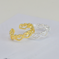 wholesale S925 Sterling Silver Gold-Plated New Chinese Style Adjustable Ruyi Ring for Women, National Trendy-0-1