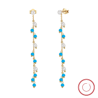 wholesale S925 Sterling Silver Jewelry, Cloud-inspired Earrings, Pearl Hoop Earrings, Natural Baroque, Retro and Niche Design-14K gold 925 silver