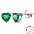 wholesale S925 Sterling Silver December Birthstone Earrings, Heart-shaped Zircon Cross-border Best Seller-0-9