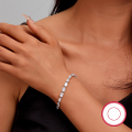 wholesale S925 Sterling Silver Oval Zircon Bracelet for Women, Luxe Minimalist Style, Versatile and Fashionable Jewelry-0-3