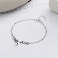 wholesale S925 Sterling Silver Wheat Grain Bead Wish Fulfilled Bracelet Literary National Trend Style New Chinese Design Sense Jewelry-0-0