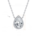 wholesale S925 silver gold-plated hypoallergergic, HW classic same style 2-carat teardrop full moissanite women's daily necklace-0-5