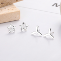 wholesale S925 Sterling Silver Fashion Minimalist Floral Pastoral Style Versatile Elegant Stud Earrings for Women-0-4