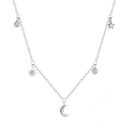 wholesale 925 Sterling Silver Classic Star And Moon Zircon-studded Layering Women's Necklace, Fashion Ins Cross-border Hot Seller-0-1