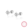 wholesale S925 Sterling Silver Eight-Pointed Star Screw Ear Studs, Exquisite and Compact, Unique and Trendy, Niche Design, Versatile Earrings-0-4