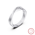 wholesale S925 Sterling Silver Cloud-Pull Ring, Fashionable Line Design Versatile Ring, Direct Factory Wholesale-0-4
