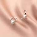 wholesale S925 Sterling Silver Korean Style Simple and Elegant Pearl Ear Clasp, Fashionable Sweet and Unique Ear Jewelry G7363-0-2