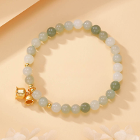 wholesale S925 Sterling Silver Guofeng Small Fresh Style Jade Lily of the Valley Bracelet for Women, Niche Literary Play Jewelry-Hetian Jade Bell Orchid Bracelet/10.45g&gt;SL010646