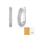wholesale 925 Sterling Silver Fashionable U-Shaped Earrings with Moissanite, European and American New Style Light Luxury Advanced Stud Earrings-0-6