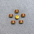 wholesale Gold-plated S925 silver popular crystal rainbow pill hamburger multi-gemstone round bead ancient gold spacer bead bracelet-0-19