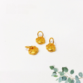 wholesale S925 gold-plated auspicious bean leaf pendant charm DIY semi-finished crystal jewelry accessory-0-9