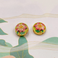 wholesale 925 silver gold-plated enamel twelve zodiac flower bead spacer DIY beaded bracelet components semi-finished products-0-10