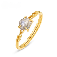 wholesale Metal material first: Pure naturalzircon ring circular portable wholesale exquisitelight luxury star dream-10K gold + swimming paint Adjustable opening