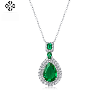 wholesale S925 Sterling Silver Guochao Chalcedony Auspicious Peace Pendant Necklace Women's Courtly Style Auspicious New Chinese Collarbone Chain Wholesale-Water Jade Auspicious Peaceful Buckle Necklace/Approx. 3.9g&gt;DZ015166-2