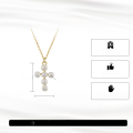 wholesale 925 Sterling Silver French Natural Freshwater Pearl Cross Necklace for Women, Small and Exquisite Collarbone Chain, Luxury Accessory-0-3