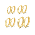 wholesale Metal Material: 925 Sterling Silver Plain Hoop Earrings, Large Circle Earrings, Ear Clasps for Men and Women, Temperament Ear Accessories Wholesale, Minimalist-0-5