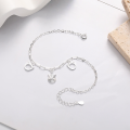 wholesale S925 Silver Cloud Tide Pavilion Korean Style Light Luxury Minimalist Fashion Small Fresh Personalized Niche Two-Tone Bracelet Jewelry Design-0-3