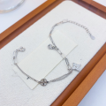 wholesale S925 Sterling Silver Four-Leaf Clover Diamond Accent Bracelet for Women, Fashionable Luxury, Versatile Small Design, Niche Stylish Hand Jewelry-0-3