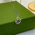 wholesale "S925 Sterling Silver Fashionable Minimalist Niche Design Versatile High-end Pendant Necklace"-0-13