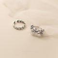wholesale S925 silver love personality ring for women, elegant Thai silver vintage floral jewelry J9364-0-2